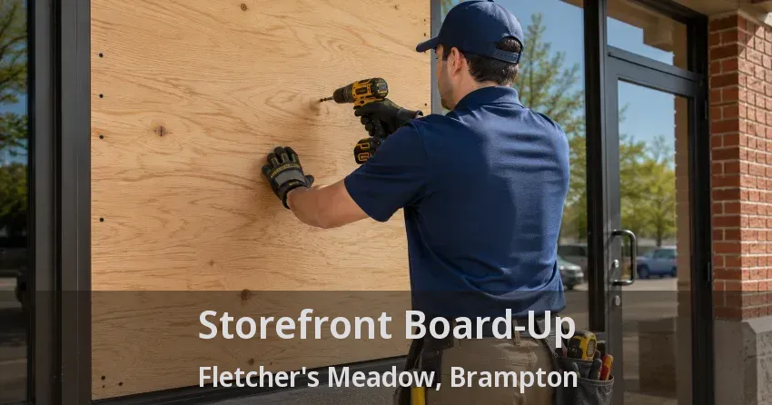 Storefront Board-Up Fletcher's Meadow, Brampton - ON
