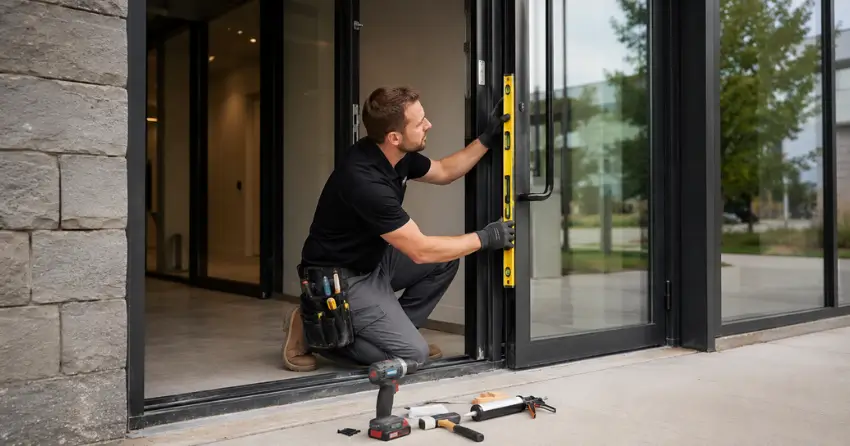 commercial glass door frame installation Southgate, Brampton