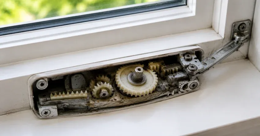 technician replacing casement window crank operator in Brampton South, Brampton home